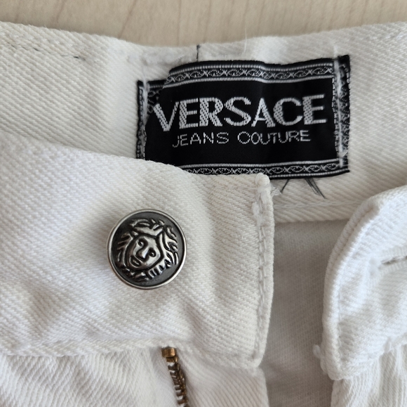 White VERSACE denim pants - Picture 2 of 8